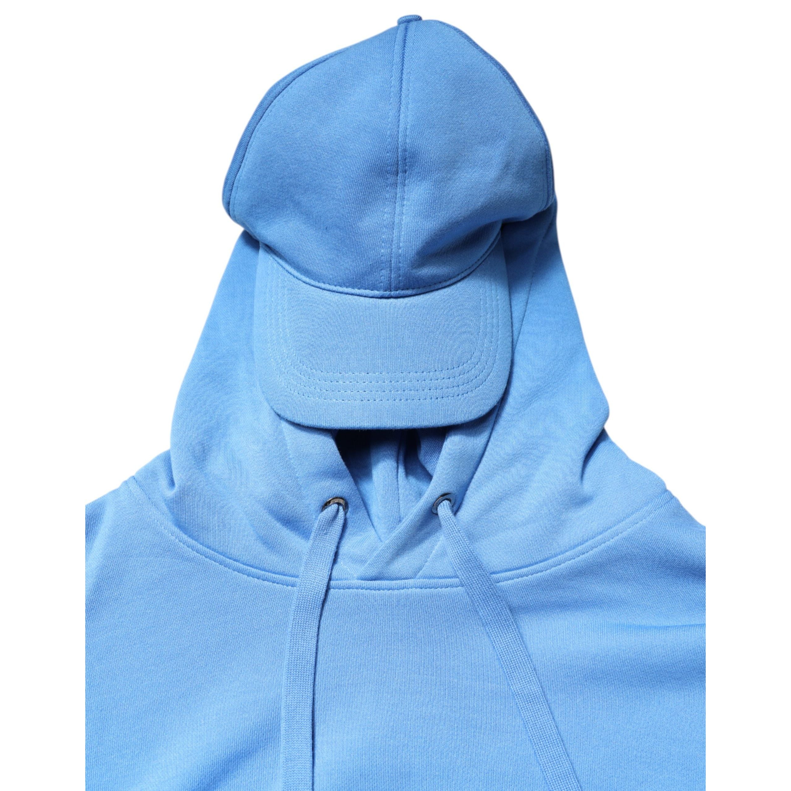 Gilet de Sport à Capuche en Coton Bleu Dolce & Gabbana pour Homme