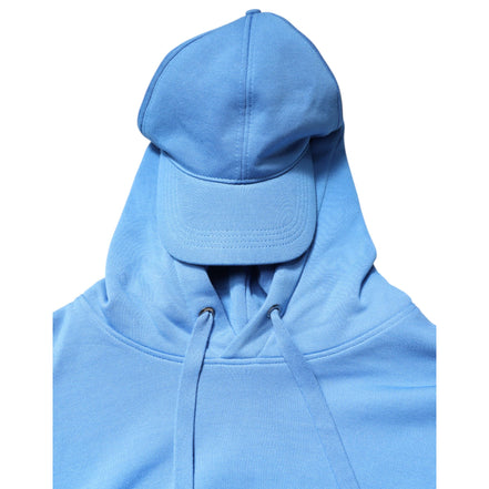 Gilet de Sport à Capuche en Coton Bleu Dolce & Gabbana pour Homme