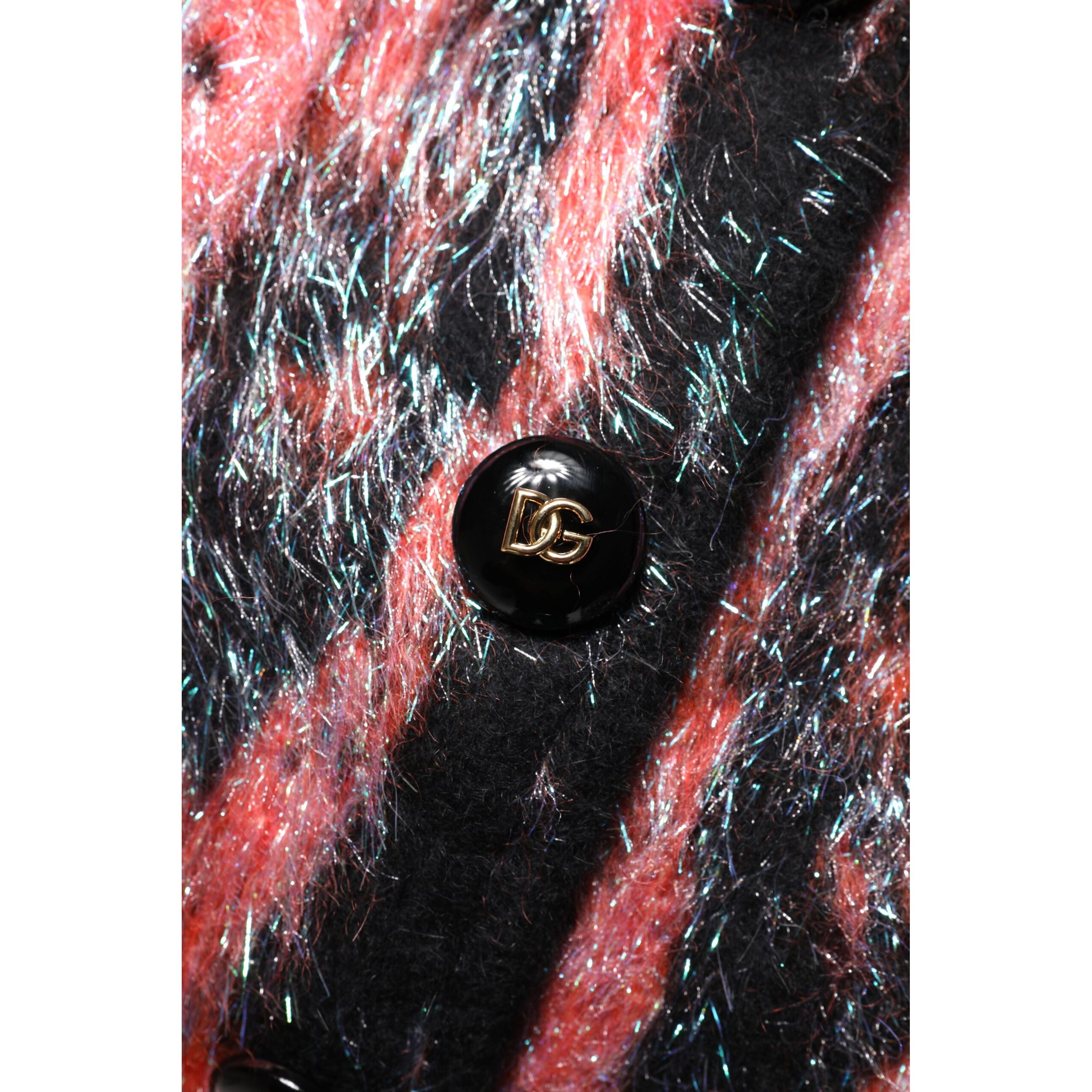Gilet boutonné en mohair et laine rouge Dolce & Gabbana