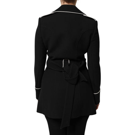 Dolce & Gabbana Black Wool Double Breasted Blazer Jacket