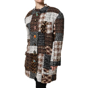 Veste boutonnée patchwork multicolore Dolce & Gabbana