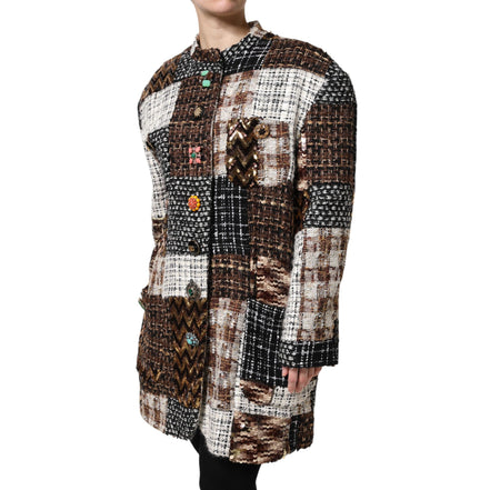 Veste boutonnée patchwork multicolore Dolce & Gabbana