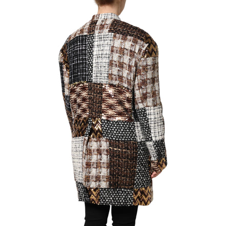 Veste boutonnée patchwork multicolore Dolce & Gabbana