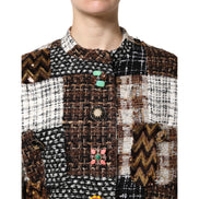Veste boutonnée patchwork multicolore Dolce & Gabbana