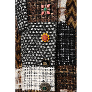 Veste boutonnée patchwork multicolore Dolce & Gabbana