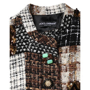 Veste boutonnée patchwork multicolore Dolce & Gabbana