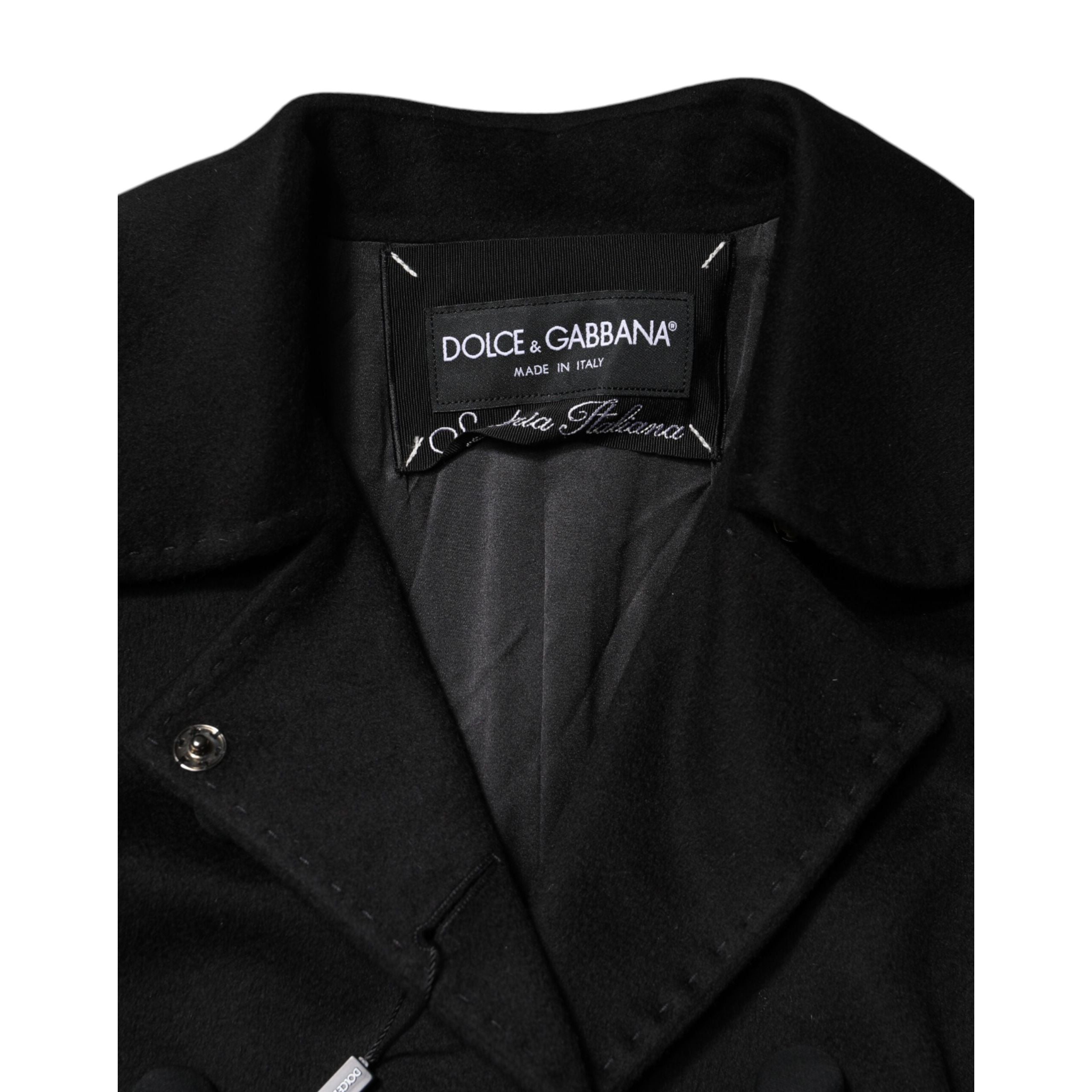 Giacca Blazer Dolce & Gabbana Sartoria Italiano in Lana Nera