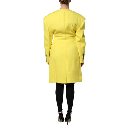 Trench doppiopetto giallo Dolce & Gabbana