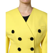 Trench doppiopetto giallo Dolce & Gabbana