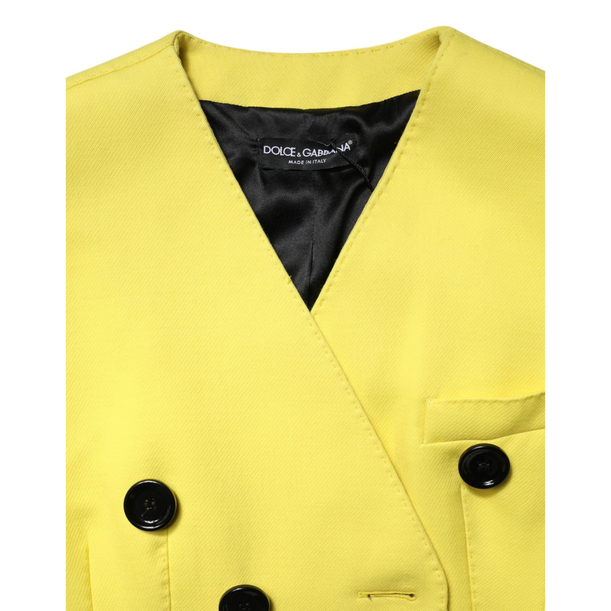Trench doppiopetto giallo Dolce & Gabbana