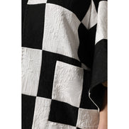 Veste Blazer Jacquard Dolce & Gabbana Blanche Noire Patchwork