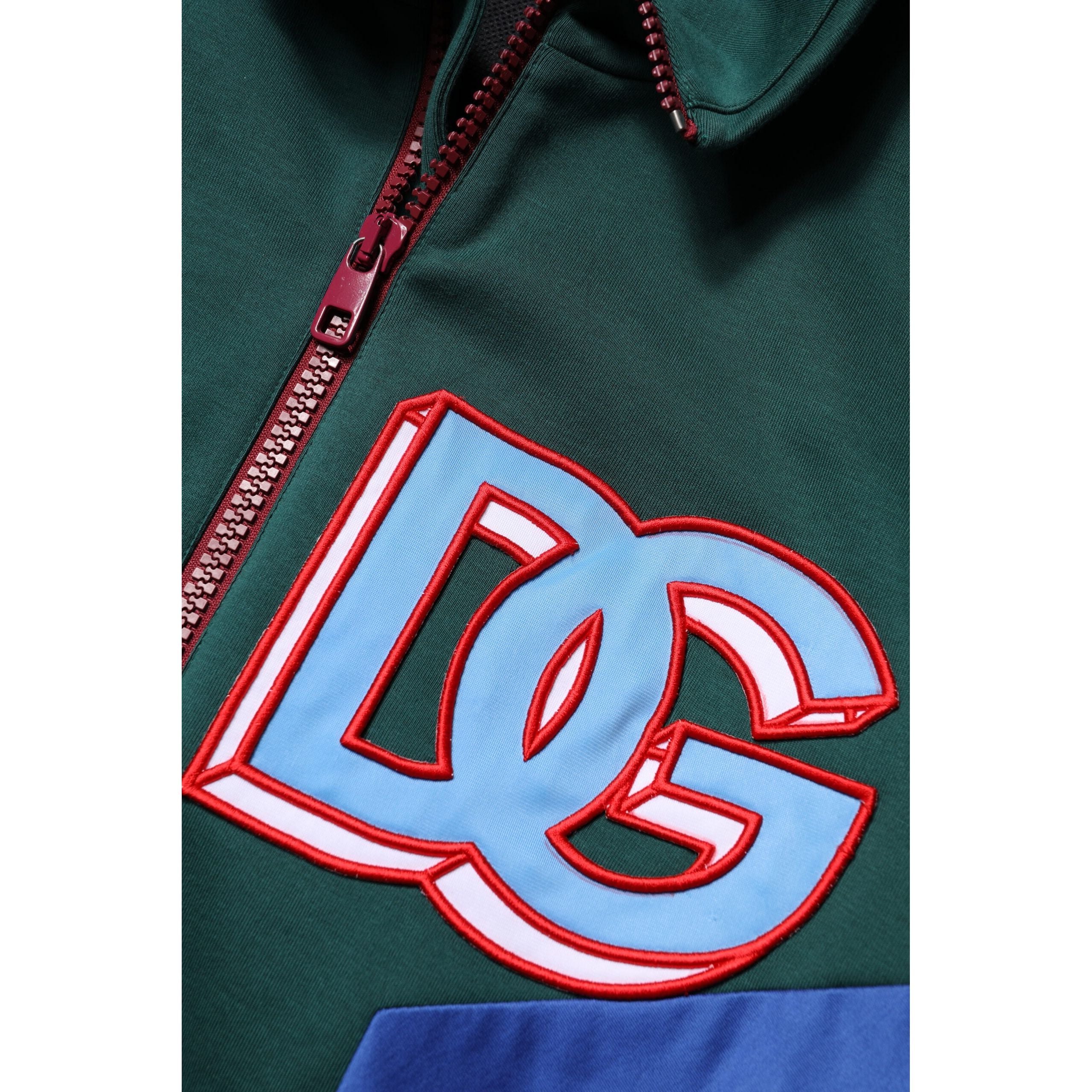 Dolce & Gabbana Multicolor Cotton Logo Full Zip Jacket