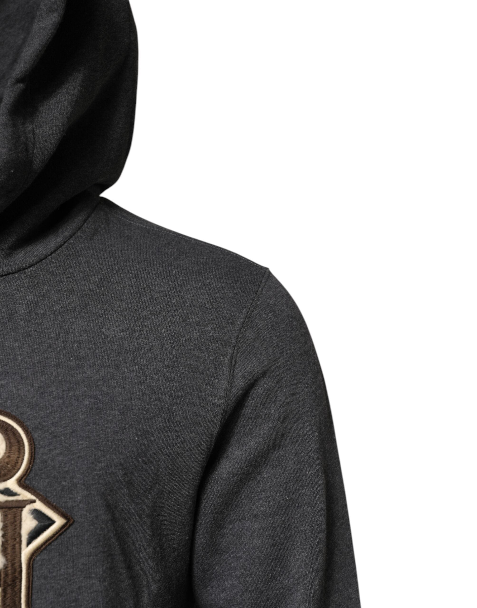 Dolce & Gabbana Gray Cotton Hooded Sweatshirt