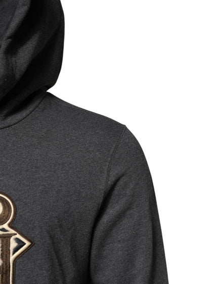 Dolce & Gabbana Gray Cotton Hooded Sweatshirt
