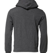 Dolce & Gabbana Gray Cotton Hooded Sweatshirt