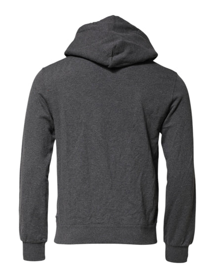 Dolce & Gabbana Gray Cotton Hooded Sweatshirt