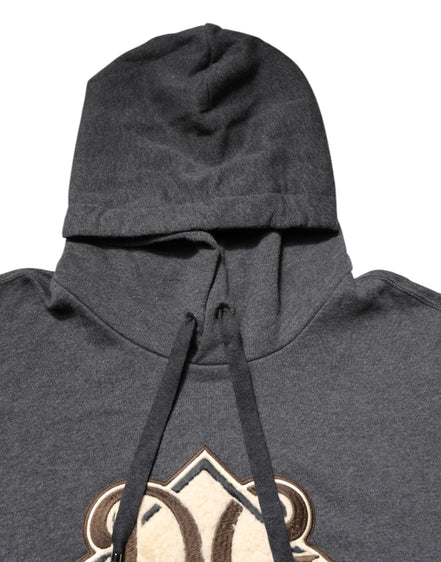 Dolce & Gabbana Gray Cotton Hooded Sweatshirt
