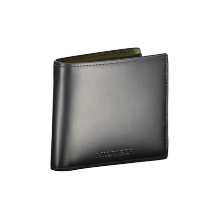 Portefeuille homme en cuir noir Tommy Hilfiger