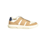 Sneaker da uomo in pelle beige Tommy Hilfiger
