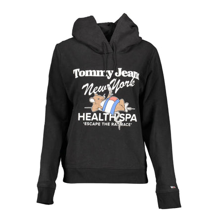 Felpa con cappuccio da donna Tommy Hilfiger in cotone nero
