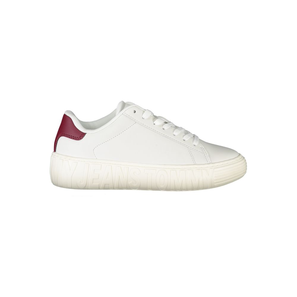 Baskets en cuir blanc Tommy Hilfiger pour femme
