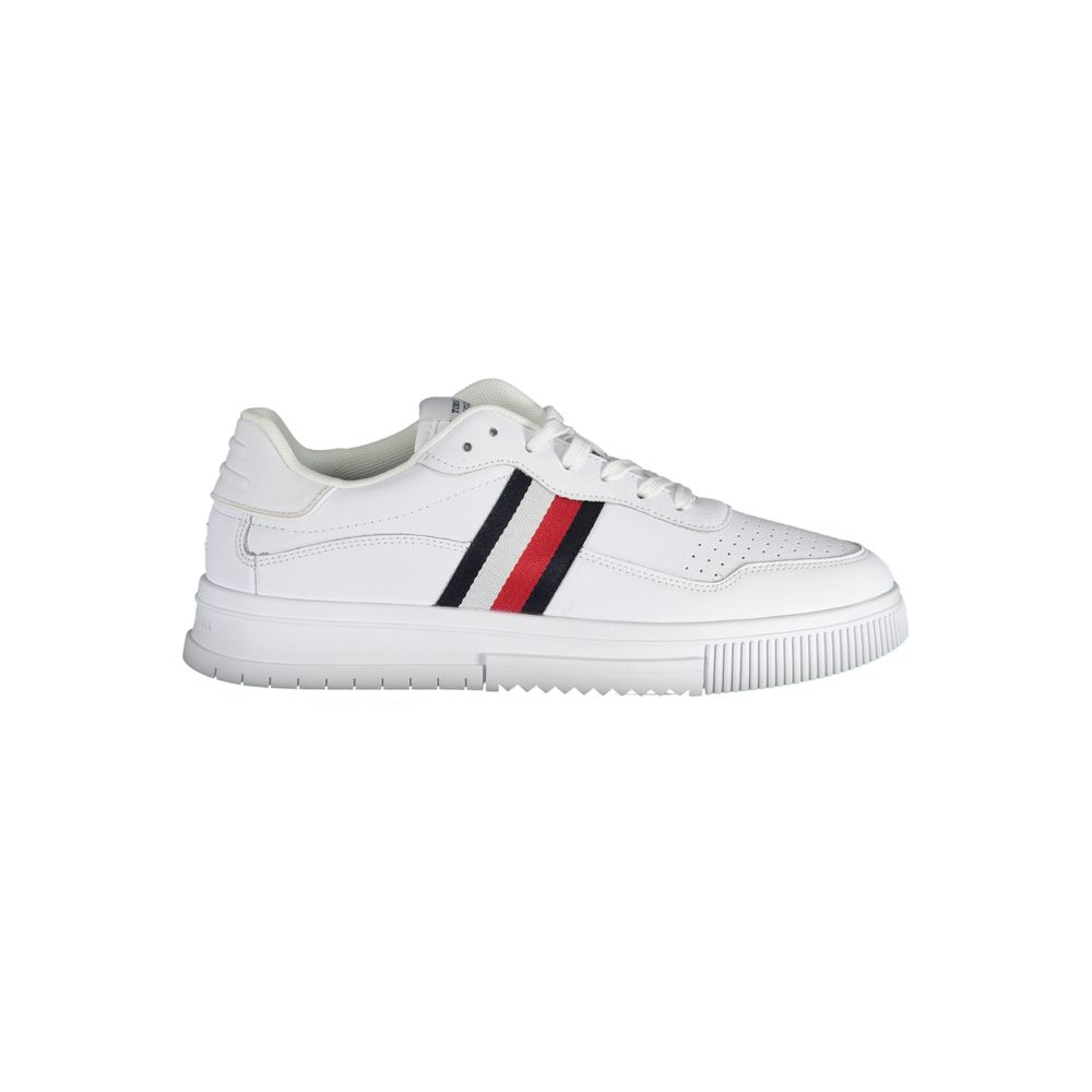 Tommy Hilfiger White Leather Sneakers