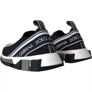 Chaussures Baskets Dolce & Gabbana Sorrento Noir Blanc à Enfiler