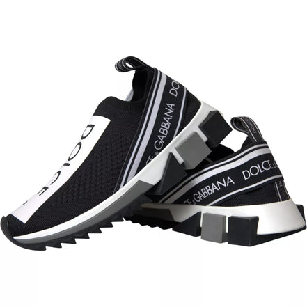 Chaussures Baskets Dolce & Gabbana Sorrento Noir Blanc à Enfiler