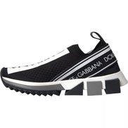 Chaussures Baskets Dolce & Gabbana Sorrento Noir Blanc à Enfiler