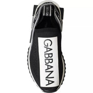 Chaussures Baskets Dolce & Gabbana Sorrento Noir Blanc à Enfiler