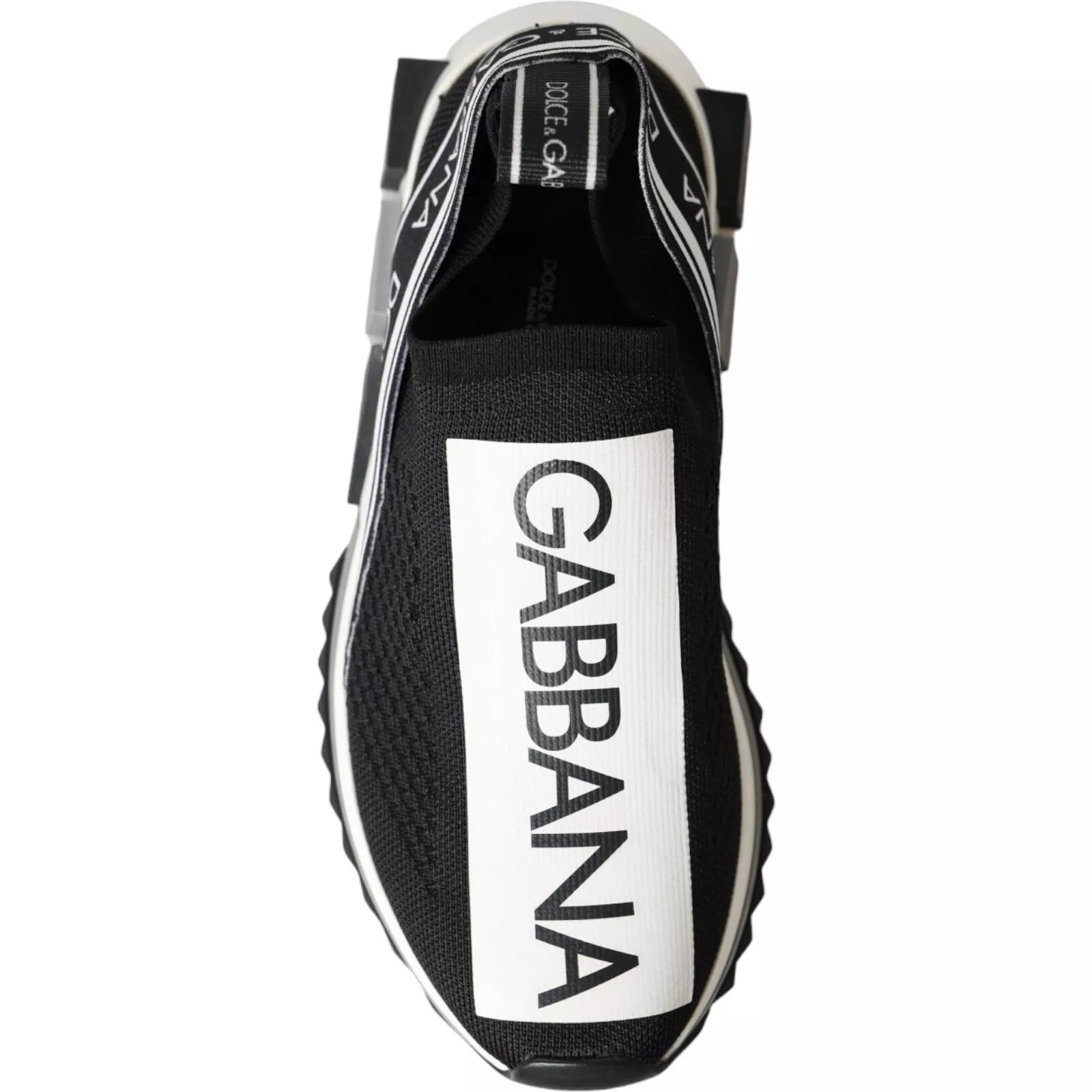 Chaussures Baskets Dolce & Gabbana Sorrento Noir Blanc à Enfiler