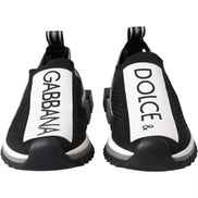 Chaussures Baskets Dolce & Gabbana Sorrento Noir Blanc à Enfiler