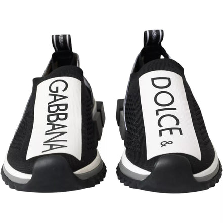 Chaussures Baskets Dolce & Gabbana Sorrento Noir Blanc à Enfiler
