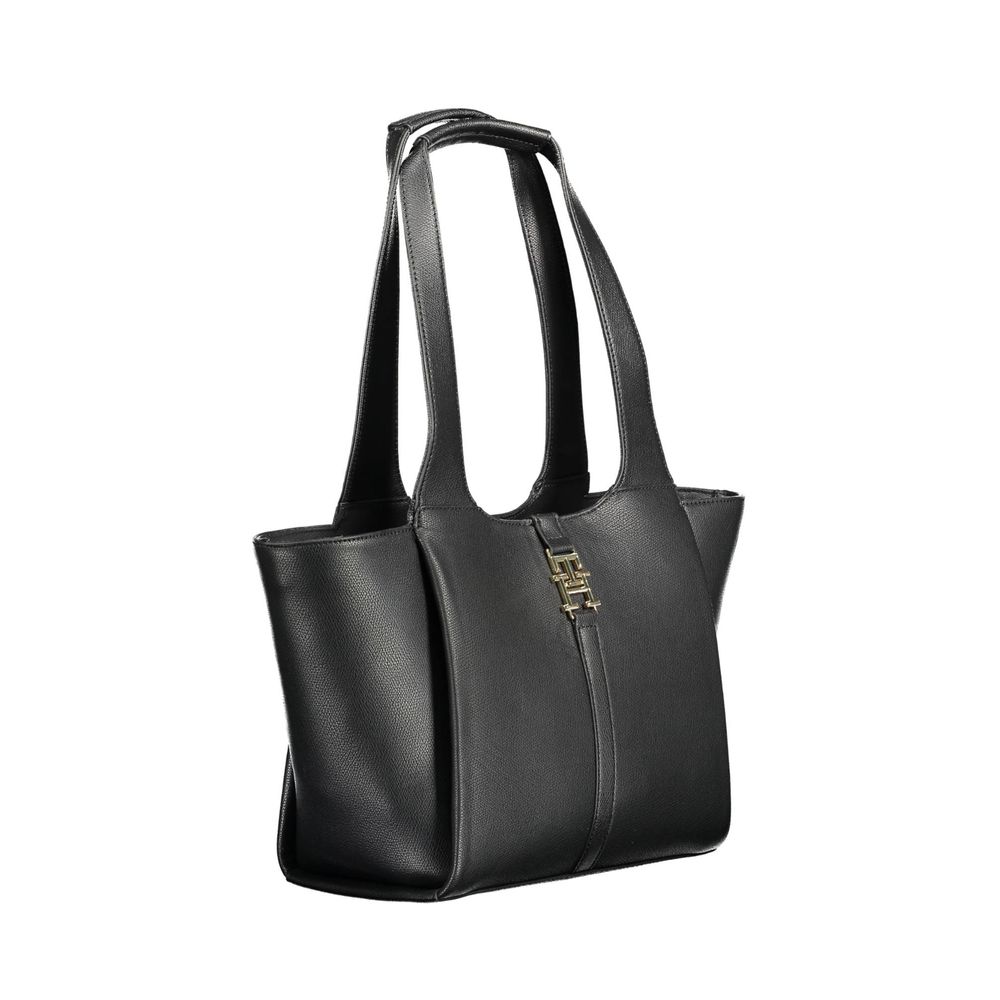 Borsa a Mano da Donna Tommy Hilfiger in Poliuretano Nera