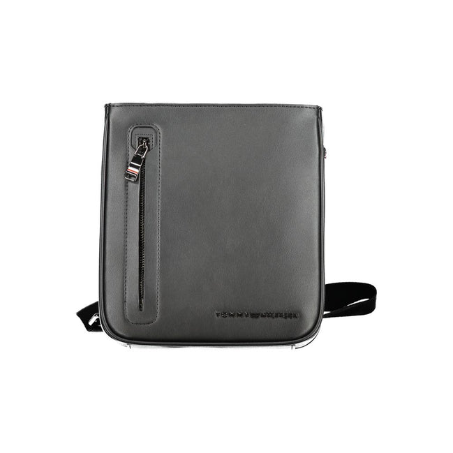 Borsa a tracolla da uomo Tommy Hilfiger in poliuretano nero