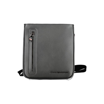 Borsa a tracolla da uomo Tommy Hilfiger in poliuretano nero