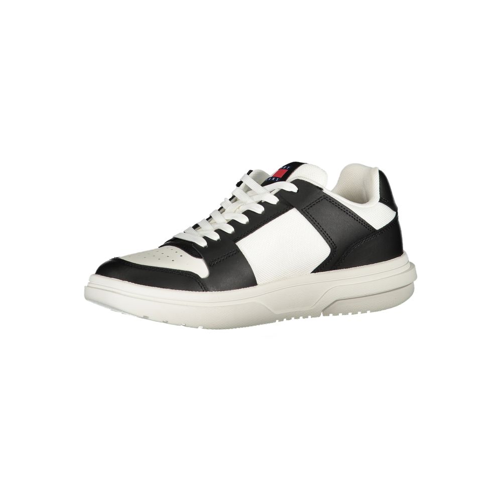 Tommy Hilfiger Black Leather Sneakers