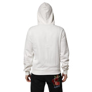 Sweat à capuche Dolce & Gabbana en coton blanc avec imprimé DG ROYAL