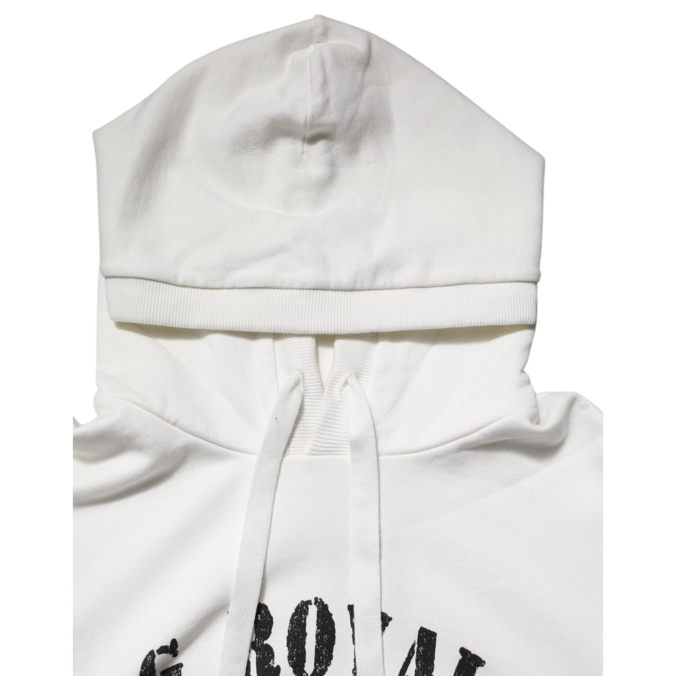 Sweat à capuche Dolce & Gabbana en coton blanc avec imprimé DG ROYAL