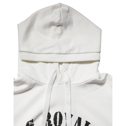 Sweat à capuche Dolce & Gabbana en coton blanc avec imprimé DG ROYAL