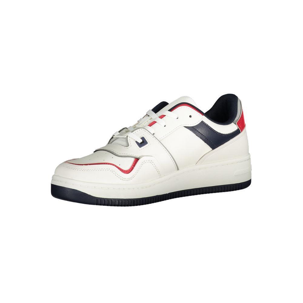 Baskets pour hommes Tommy Hilfiger en polyuréthane blanc