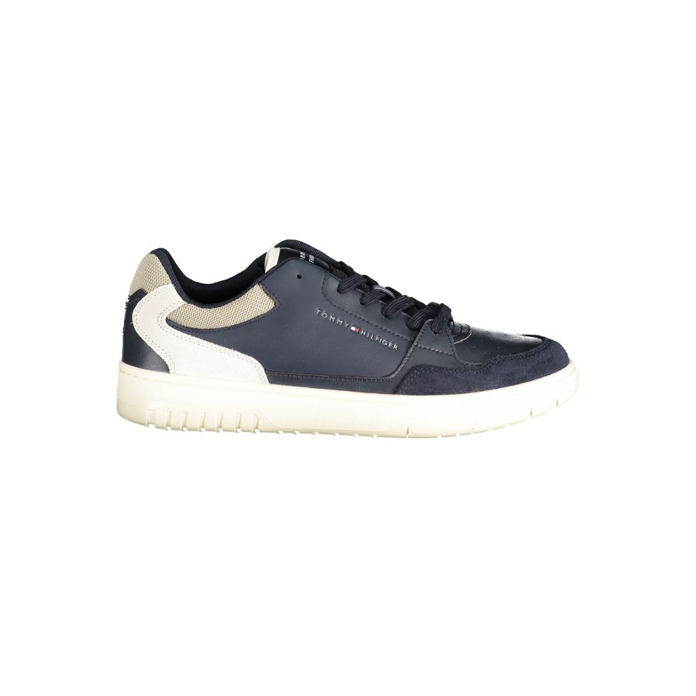 Baskets homme en polyuréthane bleu Tommy Hilfiger