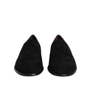 Mocassins à enfiler en daim noir Dolce & Gabbana Chaussures habillées