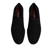 Mocassins à enfiler en daim noir Dolce & Gabbana Chaussures habillées