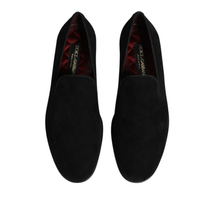 Mocassins à enfiler en daim noir Dolce & Gabbana Chaussures habillées