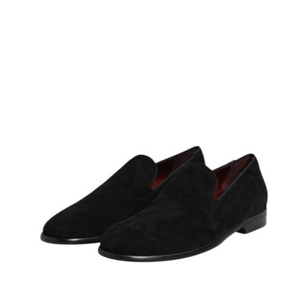 Mocassins à enfiler en daim noir Dolce & Gabbana Chaussures habillées