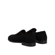 Mocassins à enfiler en daim noir Dolce & Gabbana Chaussures habillées