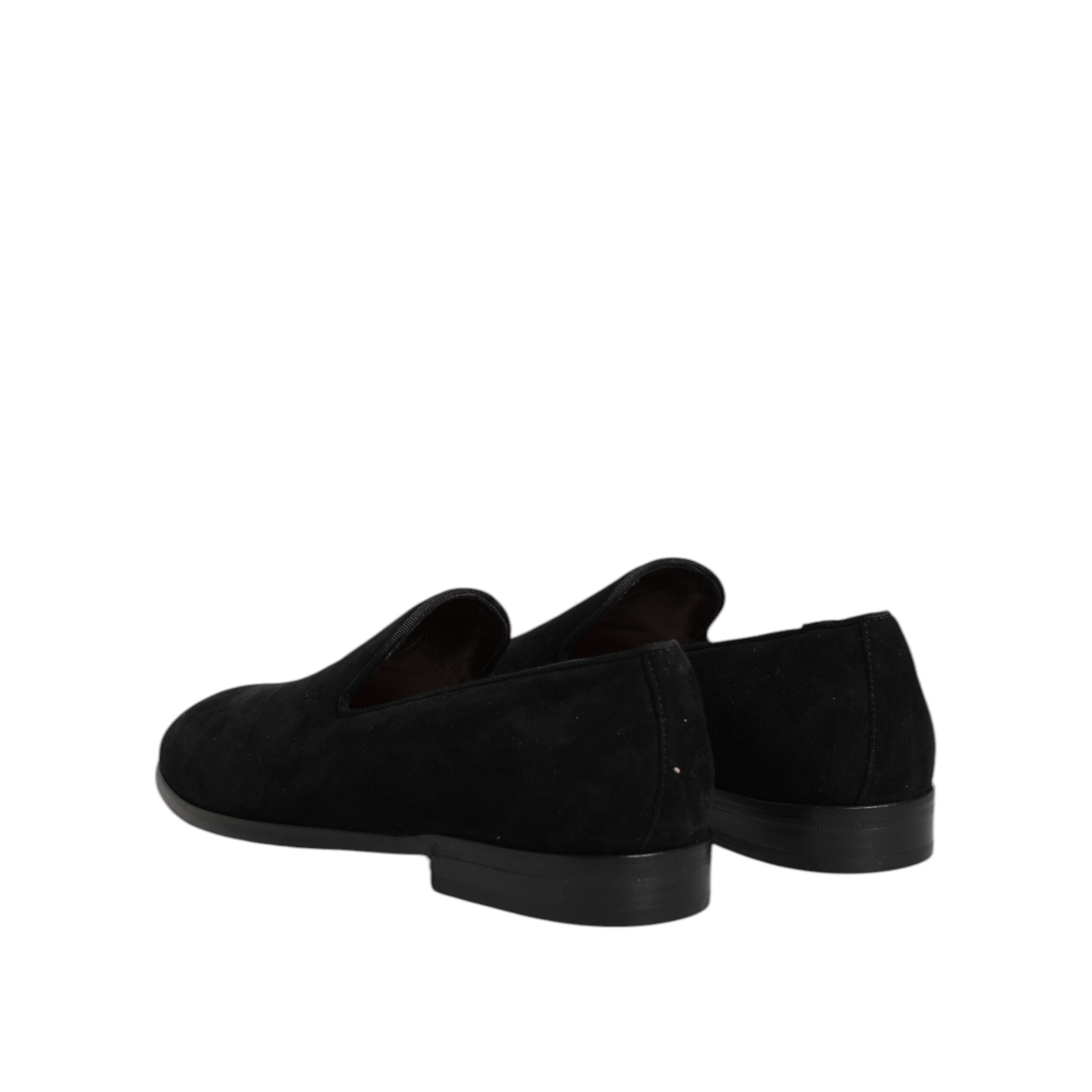 Mocassins à enfiler en daim noir Dolce & Gabbana Chaussures habillées