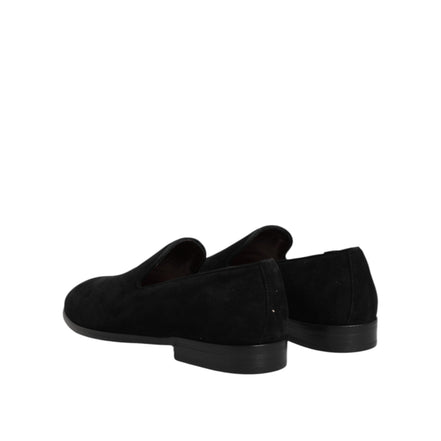 Mocassins à enfiler en daim noir Dolce & Gabbana Chaussures habillées