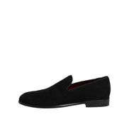 Mocassins à enfiler en daim noir Dolce & Gabbana Chaussures habillées
